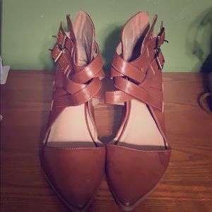 Strapped block heels